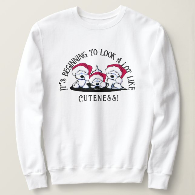 KiniArt Westie Trio Christmas Sweatshirt (Design vorne)