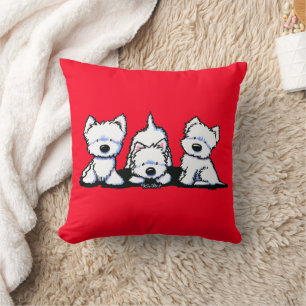 KiniArt Westie Trio Kissen