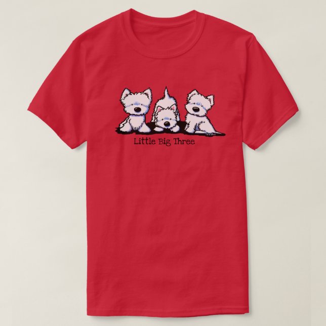 KiniArt Westie Trio T-Shirt (Design vorne)