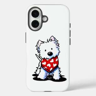 KiniArt Westie Valentine iPhone 16 Hülle