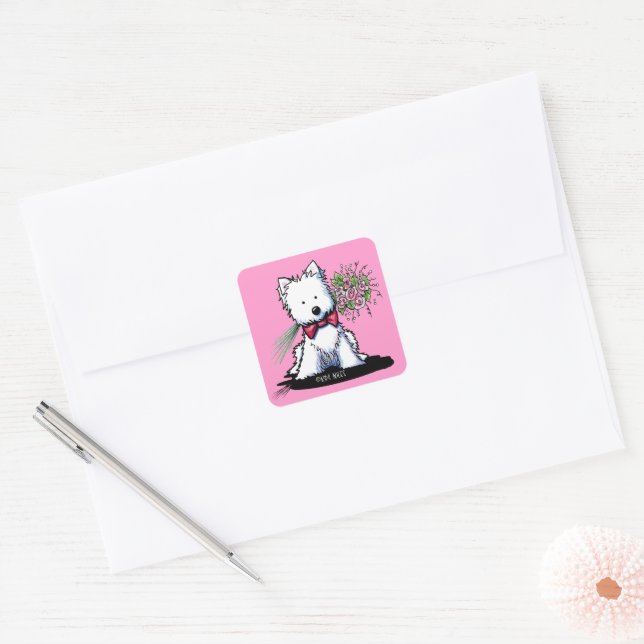 KiniArt Westie Valentine Stickers (Umschlag)