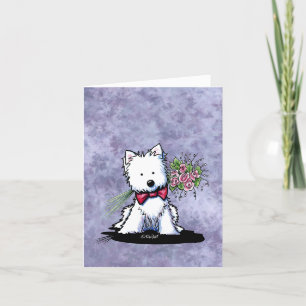 KiniArt Westie Valentinstagskarte Dankeskarte