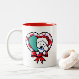 KiniArt Westie Weihnachts-Liebe Zweifarbige Tasse