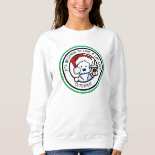 KiniArt Westie Weihnachtskaffee Sweatshirt
