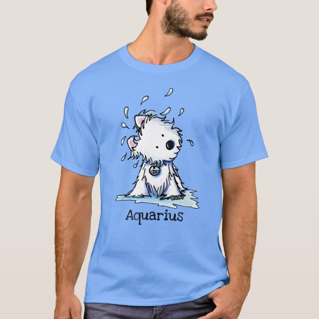 KiniArt Westie Zodiac Aquarius T - Shirt (Vorderseite)