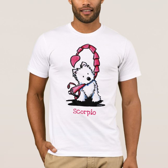 KiniArt Westie Zodiac Scorpio T - Shirt (Vorderseite)