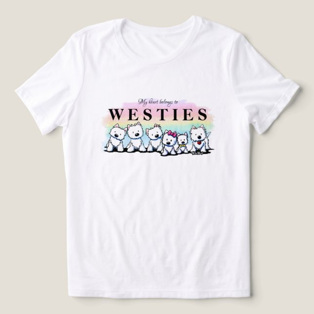 KiniArt Westies Tri-Blend Shirt (Design Vorderseite)