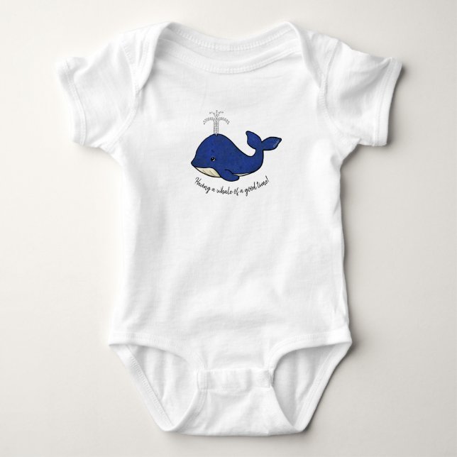 KiniArt Whale Baby Bodysuit Strampler (Vorderseite)