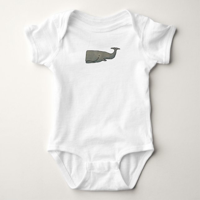 KiniArt Whale Baby Strampler (Vorderseite)