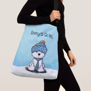 KiniArt Winter Maltipoo Tragetaschen Mit Langen Trägern