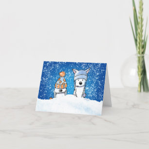 KiniArt Winter Westie Duo Card Karte