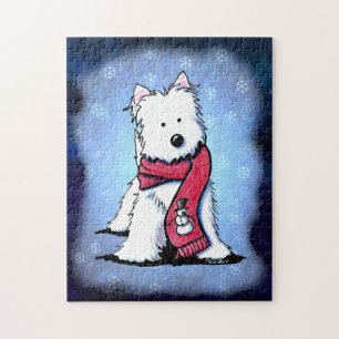KiniArt Winter Westie Puzzle