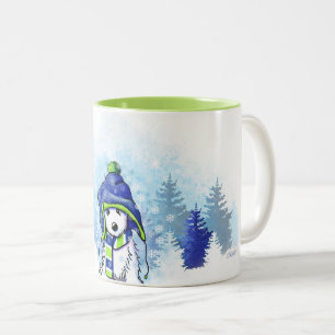 KiniArt Winter Westie Zweifarbige Tasse