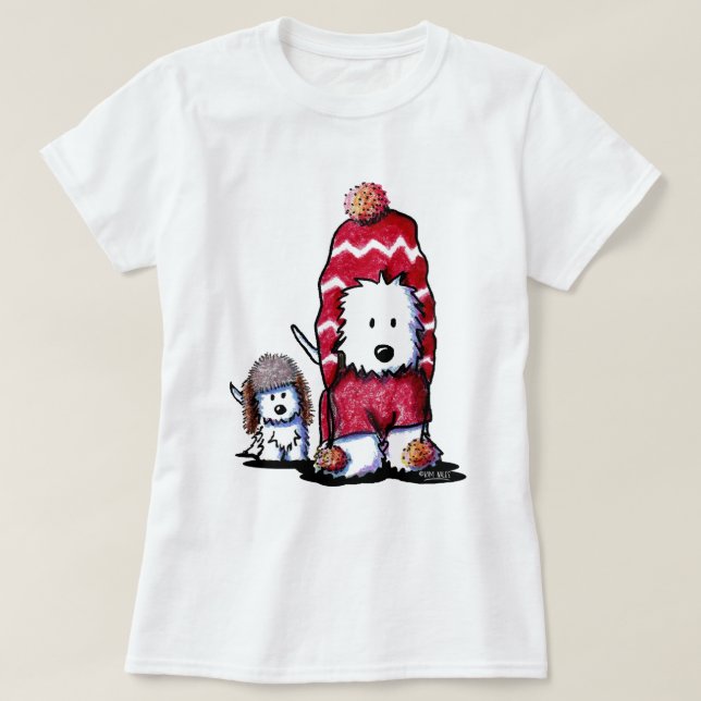 KiniArt Winter Westies T - Shirt (Design vorne)