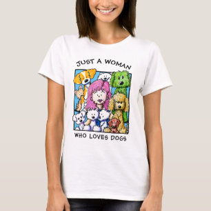 KiniArt Woman Who Lieben Hunde T-Shirt