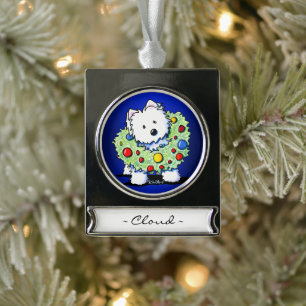 KiniArt Wreath Westie Personalisierte Ornament