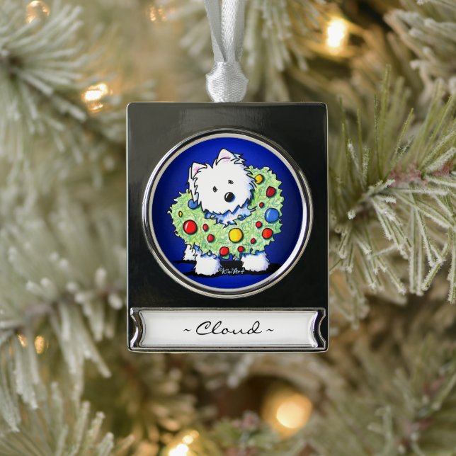 KiniArt Wreath Westie Personalisierte Ornament (Baum)