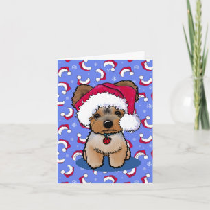 KiniArt Yorkie Terrier Dog Weihnachtskarten Feiertagskarte
