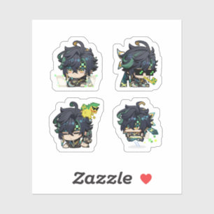 Kinich Genshin Impact 4er Stickerbogen Aufkleber