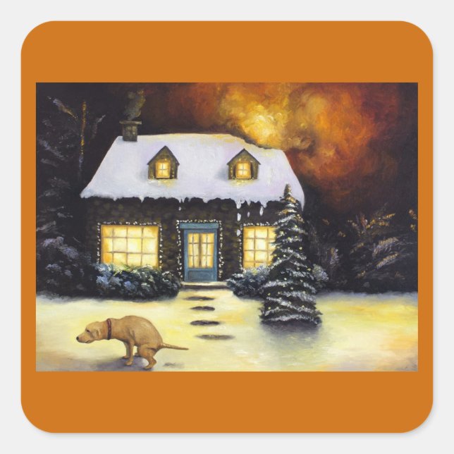 Kinkadas schlimmster Albtraum Quadratischer Aufkleber (Vorderseite)