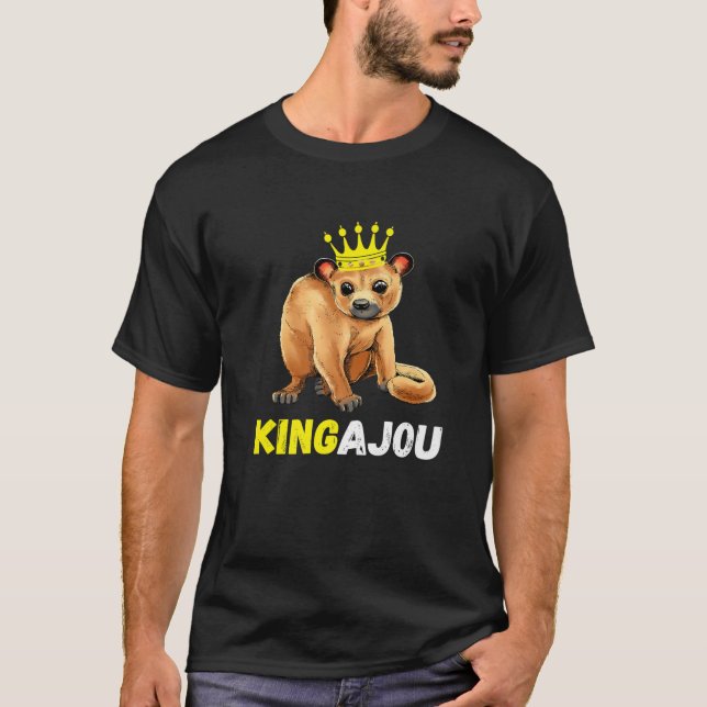 Kinkajou King Crown Throne Prehensile Animal Night T-Shirt (Vorderseite)