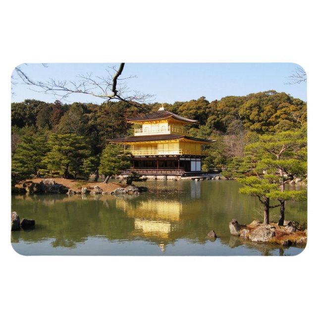 Kinkaku-ji 金 閣 Tempel 寺 Goldenen Pavillon Magnet (Horizontal)