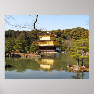 Kinkaku-ji 金 閣 Tempel 寺 Goldenen Pavillon Poster