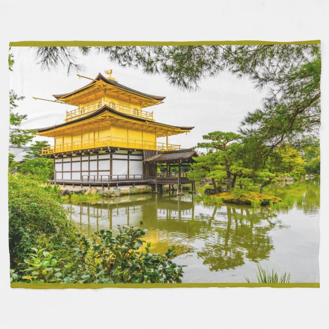 Kinkaku-ji, der goldene Pavillon, Kyoto Fleecedecke (Vorderseite (Horizontal))
