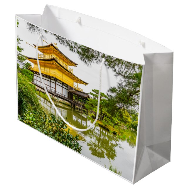 Kinkaku-ji, der goldene Pavillon, Kyoto Große Geschenktüte (Rückseite Schrägansicht)