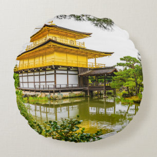 Kinkaku-ji, der goldene Pavillon, Kyoto Rundes Kissen