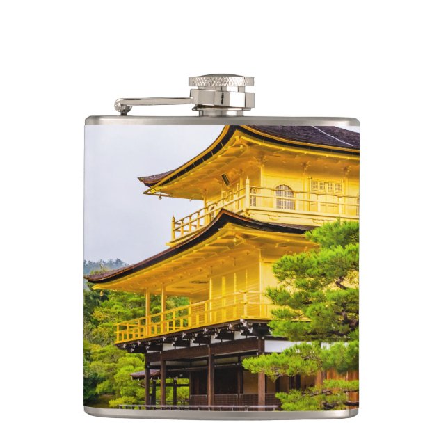 Kinkaku-ji, Goldener Pavillon, Kyoto Flachmann (Vorderseite)