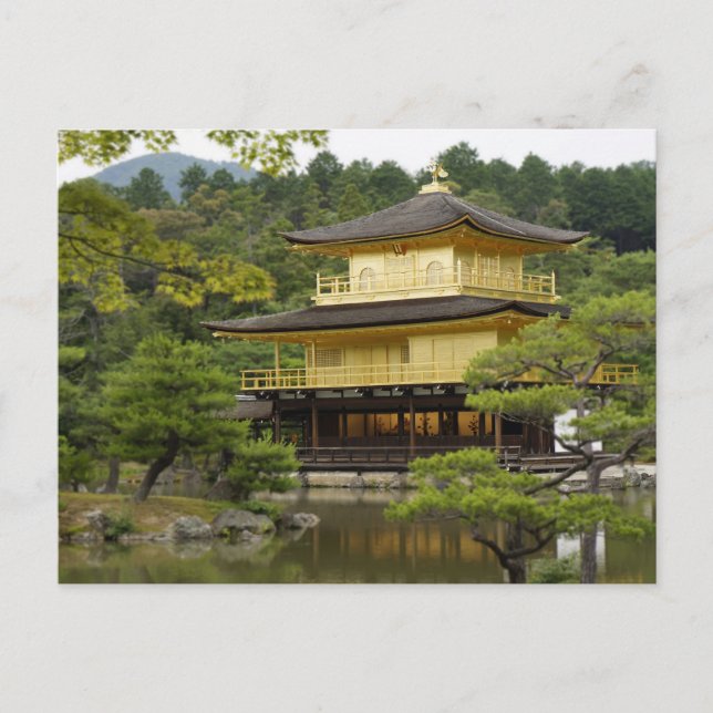 Kinkaku-ji (Goldener Pavillon) Postkarte (Vorderseite)