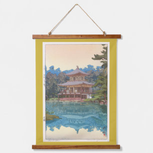 Kinkaku-ji, Hiroshi Yoshida Wandteppich Mit Holzrahmen