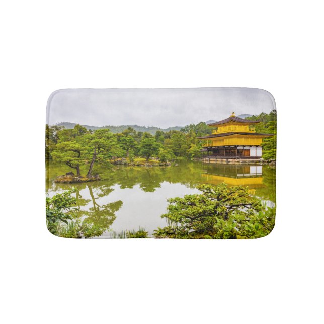 Kinkaku-ji oder Goldener Pavillon und Teich, Kyoto Badematte (Vorderseite)