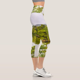 Kinkaku-ji oder Goldener Pavillon und Teich, Kyoto Capri Leggings
