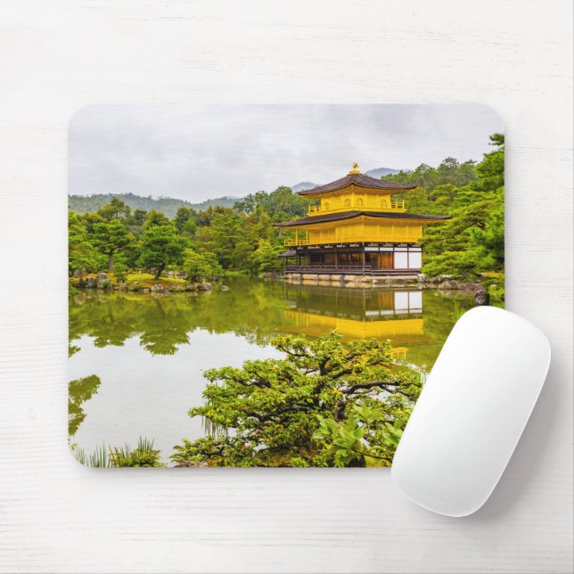 Kinkaku-ji oder Goldener Pavillon und Teich, Kyoto Mousepad (Mit Mouse)