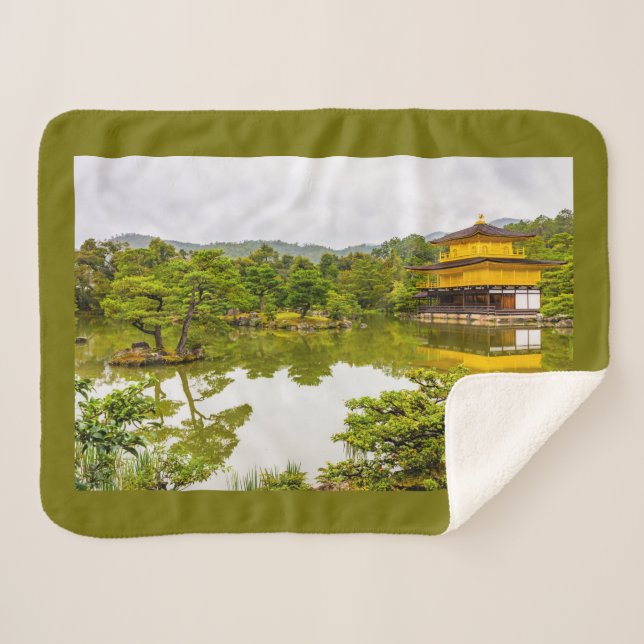Kinkaku-ji oder Goldener Pavillon und Teich, Kyoto Sherpadecke (Vorderseite (Horizontal))