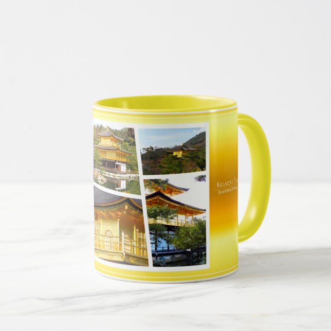 Kinkaku-ji (Rokuon-ji) コーヒーマグカップ Tasse (VorderseiteRechts)