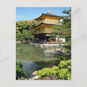 Kinkakuji, der Goldene Pavillon, Kyoto, Japan Postkarte