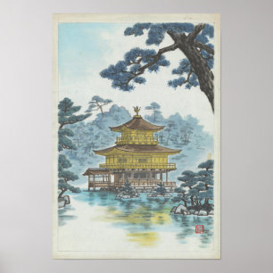Kinkakuji Temple Kamei Tobei Art Poster