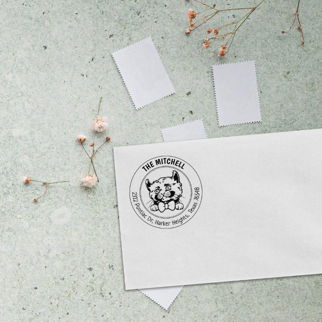 Kinkalow Cat Rücksendeadresse Gummistempel (Von Creator hochgeladen)