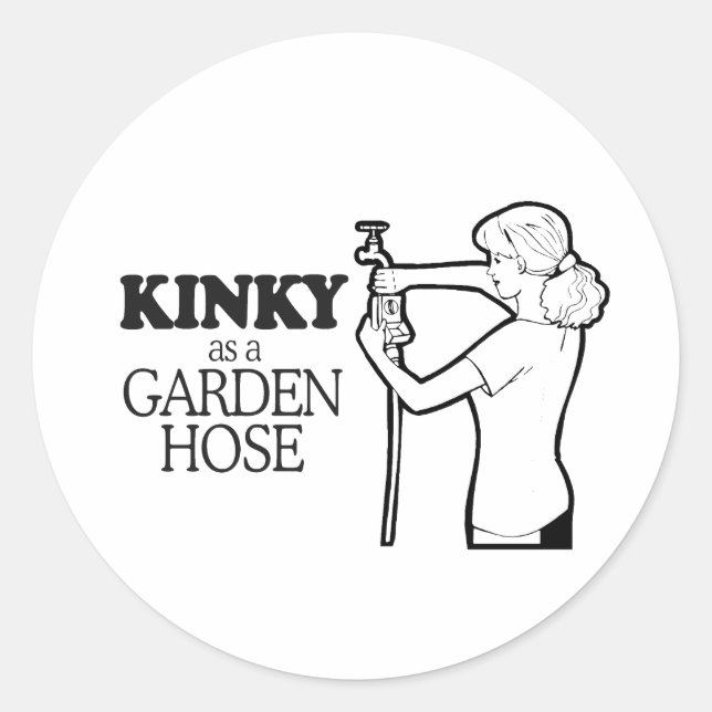 KINKY ALS GARTENHOTEL RUNDER AUFKLEBER (Vorderseite)