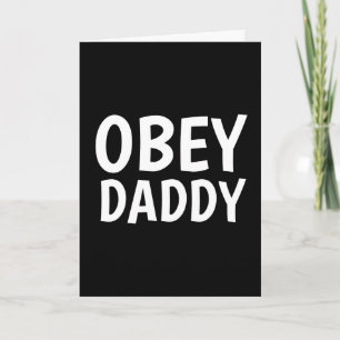 Kinky Grußkarten, OBEY DADDY Karte