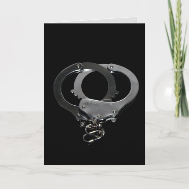 KINKY HANDCUFFS ROMANTIC GREETCARD KARTE (Vorderseite)