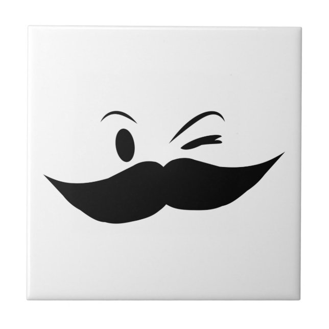 Kinky Mustache Fliese (Vorderseite)