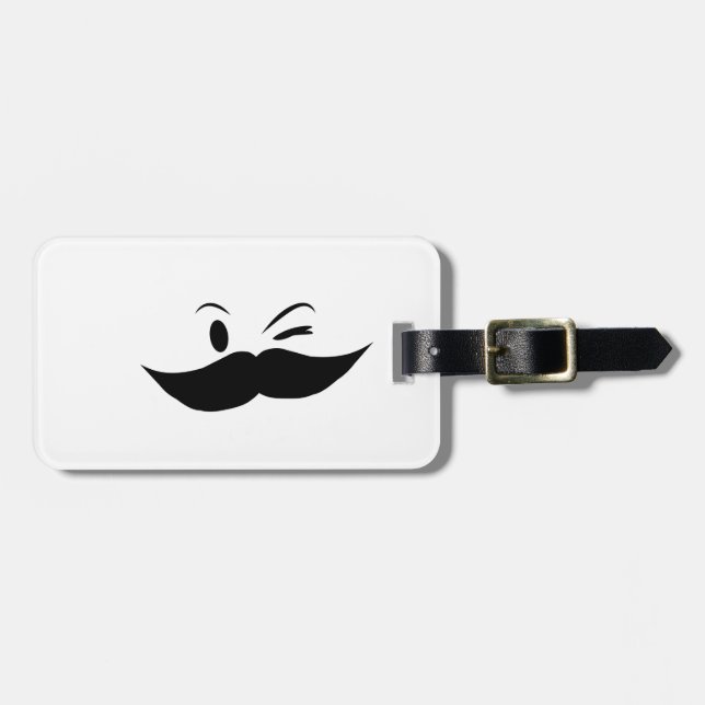 Kinky Mustache Gepäckanhänger (Vorderseite horizontal)