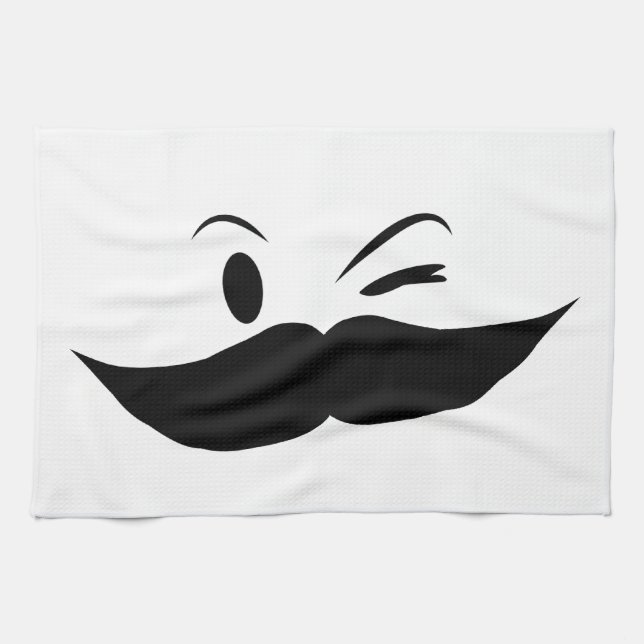 Kinky Mustache Geschirrtuch (Horizontal)