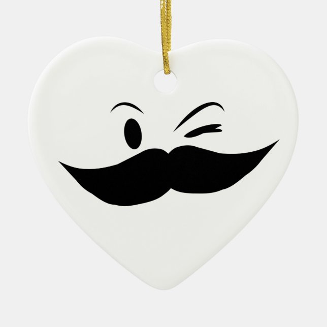 Kinky Mustache Keramikornament (Vorne)
