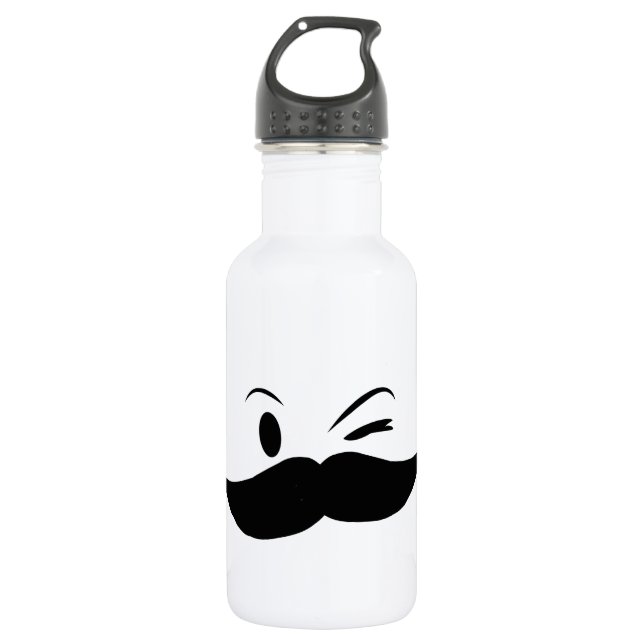 Kinky Mustache Trinkflasche (Vorderseite)