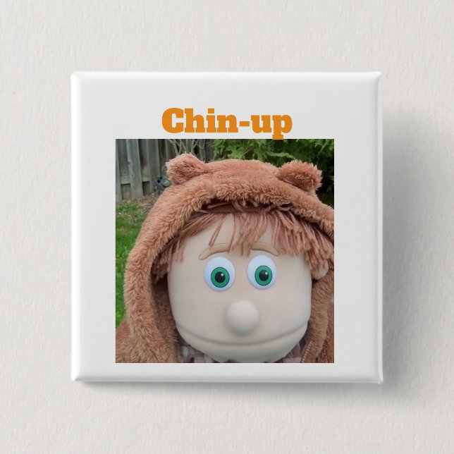 Kinn-hoch Charlie Button (Vorderseite)